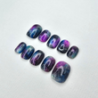Short Holographic Rounded Square Press-On Nails
