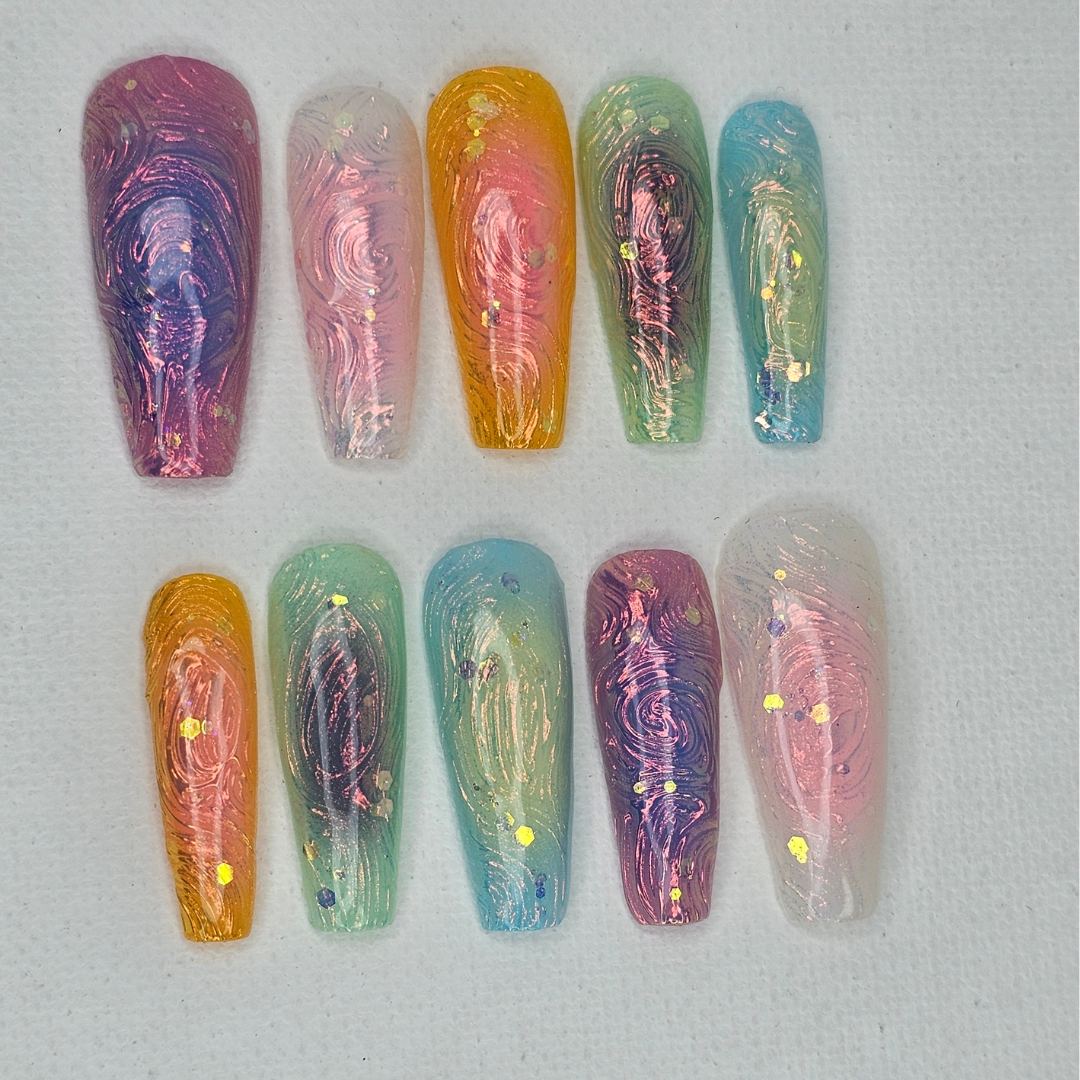 Ballerina Textured Aura Press-On Nails