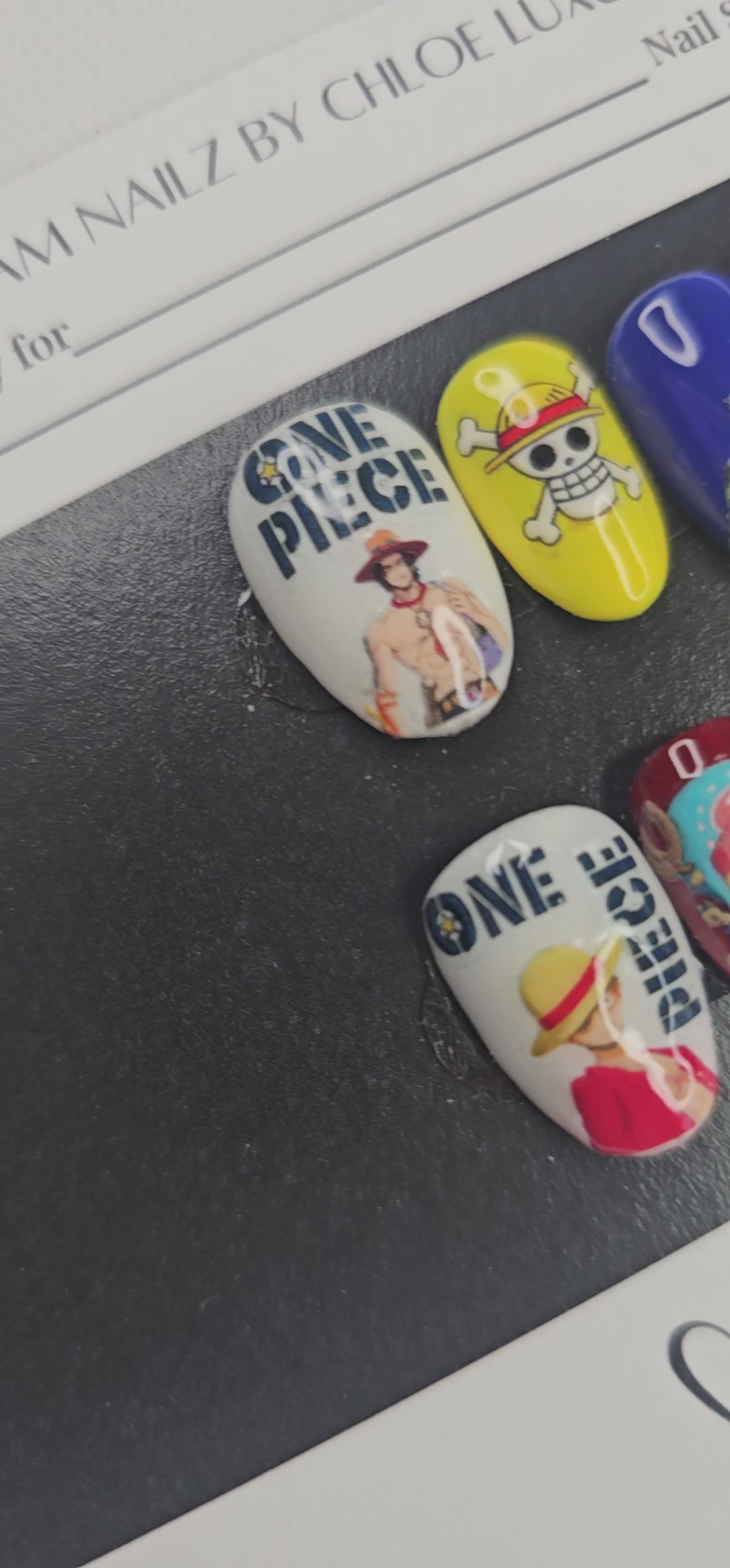 Pirate King - One Piece Anime Press-On Nails (Medium Round) | Glam Nailz By Chloe