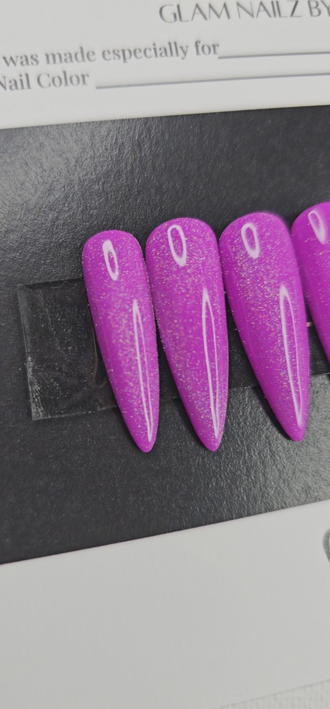 Halo Pink Long Stiletto Press-On Nails (Medium)