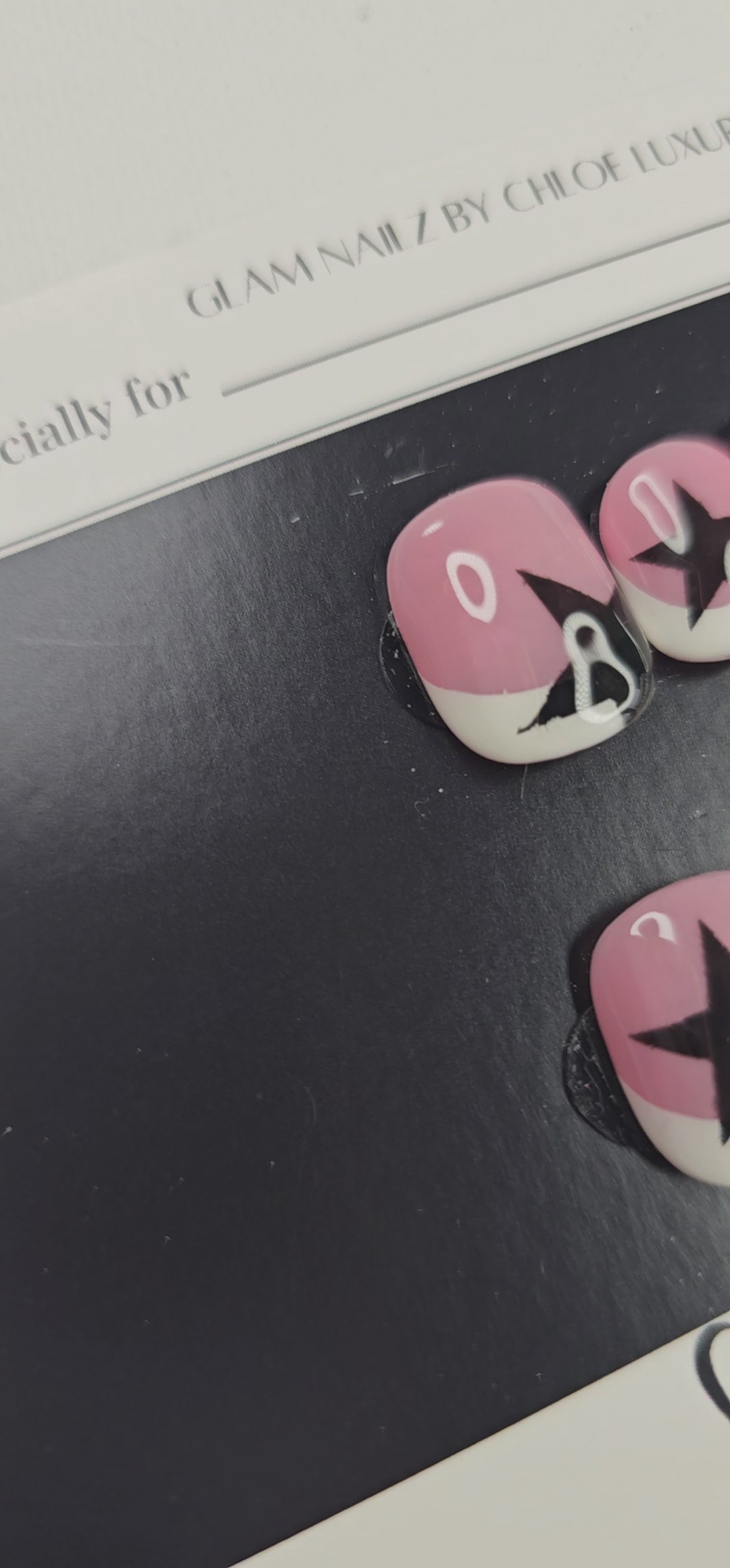French Short Star Press-On Nails (Medium, Oval Square)