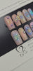Iridescent Ombre Press-On Nails With Crystal Accents (Medium)