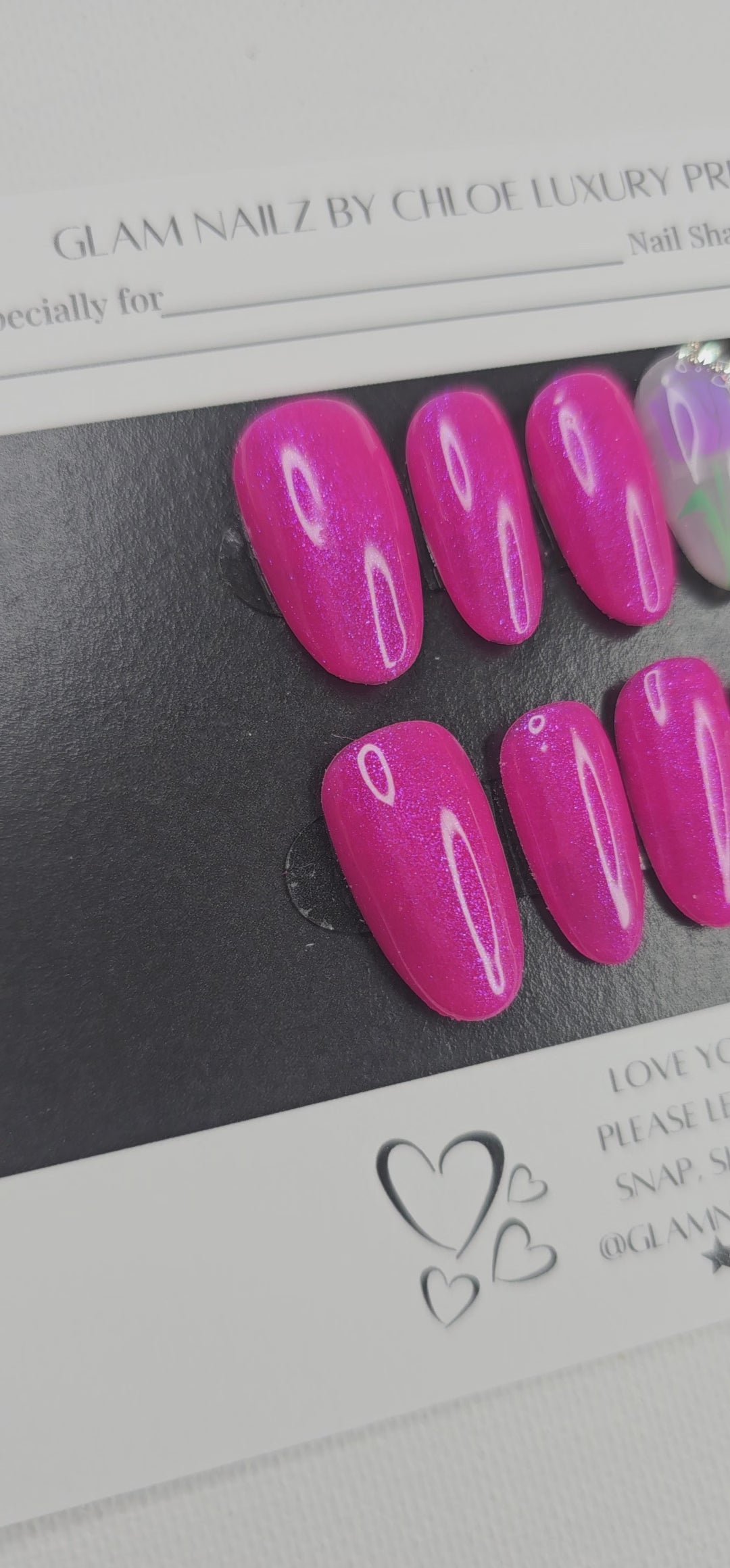 Blossom Glow - Spring Floral Press-On Nails (Medium) | Glam Nailz By Chloe