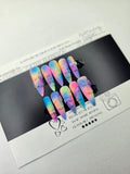 Neon Cross | Long Stiletto Press On Nails | Bold Neon Airbrush | 3D Cross Details | Handmade