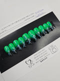 Electric Edge - Lipstick Press-On Nails with Neon Ombre & Barbed Wire (Medium) | Glam Nailz By Chloe