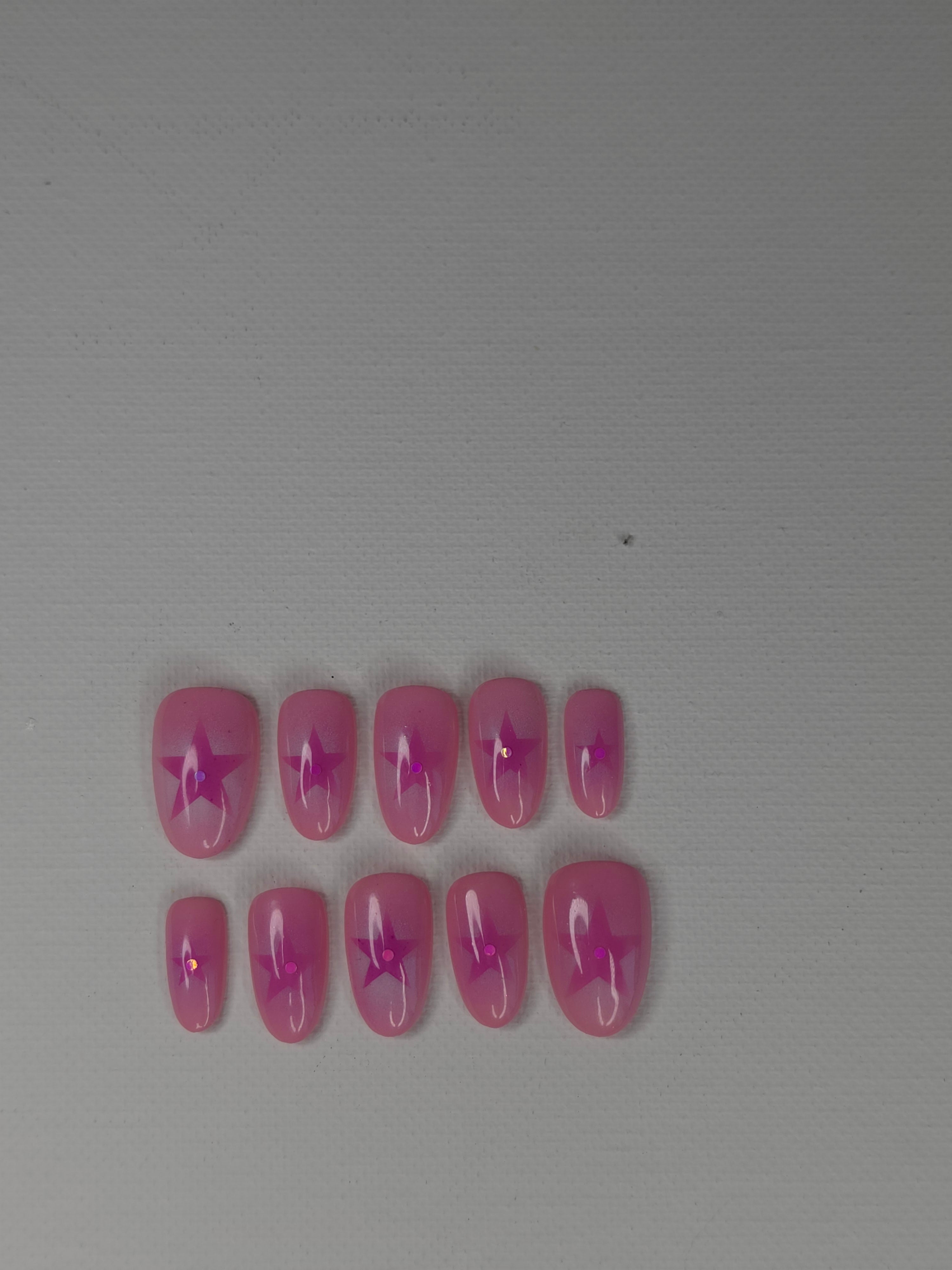 Star Girl" Aura Airbrush Press On Nails | Après Medium Round