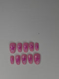 Star Girl" Aura Airbrush Press On Nails | Après Medium Round