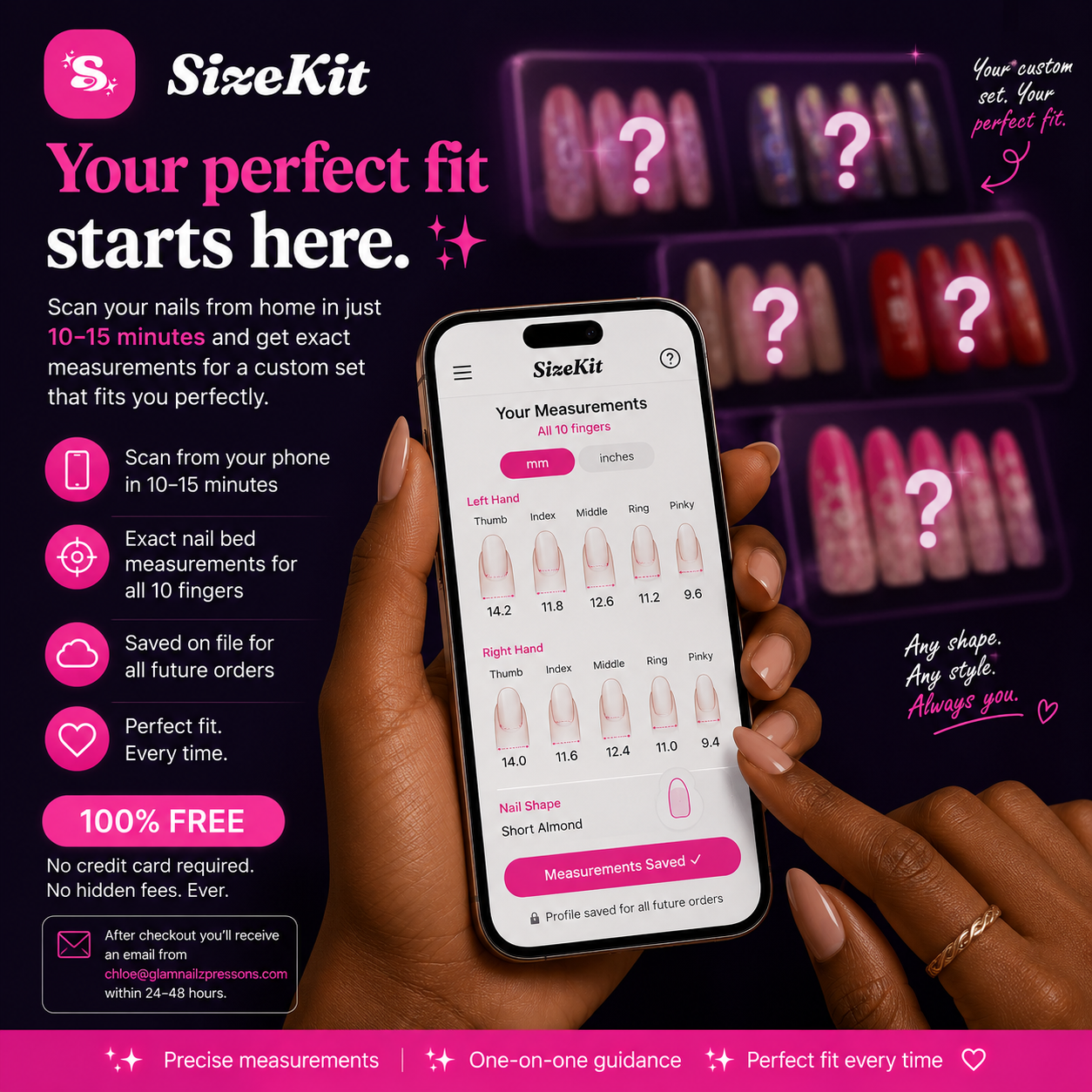 Digital Nail Sizing — Free Custom Fit Profile