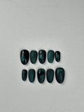 Tomie "Curse of Beauty" Cat Eye Press On Nails | Apres Short Round