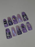 Little Devil" Kuromi Duck Press On Nails | Long Square