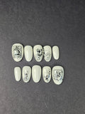 Cursed Cutie" Gothic Anime Press On Nails | Après Medium Short Round