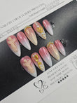 Angel Luxury - 3D Angel & Gold Charm Press-On Nails (Medium) | Glam Nailz By Chloe
