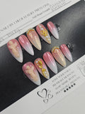 Angel Luxury - 3D Angel & Gold Charm Press-On Nails (Medium) | Glam Nailz By Chloe