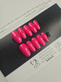 Pink Luxe - Hot Pink Chrome Press-On Nails (Medium, Round) | Glam Nailz By Chloe