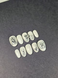 Cursed Cutie" Gothic Anime Press On Nails | Après Medium Short Round