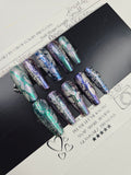 Chrome Reptile – One-of-a-Kind Press-On Nails (Small Ballerina)