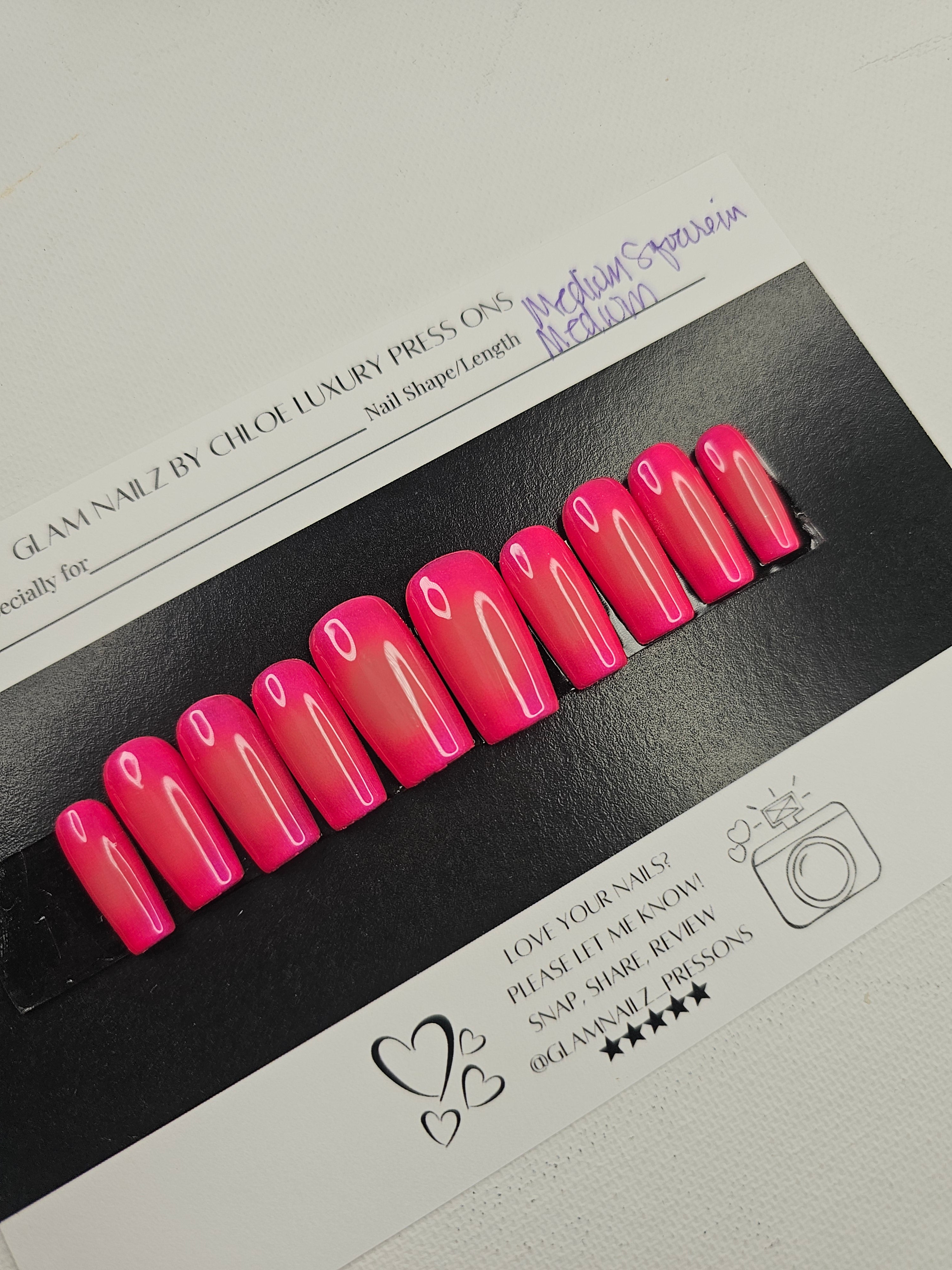 Barbie Pink Aura Press-On Nails (Medium, Square)
