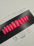 Barbie Pink Aura Press-On Nails (Medium, Square)