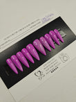 Halo Pink Long Stiletto Press-On Nails (Medium)
